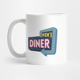 Mom's Diner Vintage 1960's Retro Diner Sign Mug